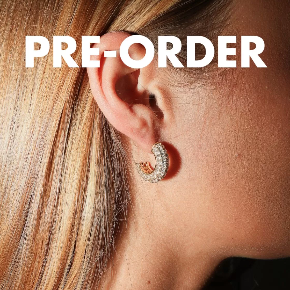 Wide Stone Hoops - Pre-Order*Winther Studio Flash Sale